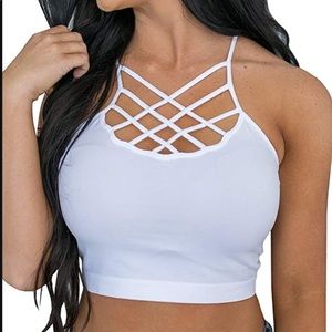 Strappy White short camisole